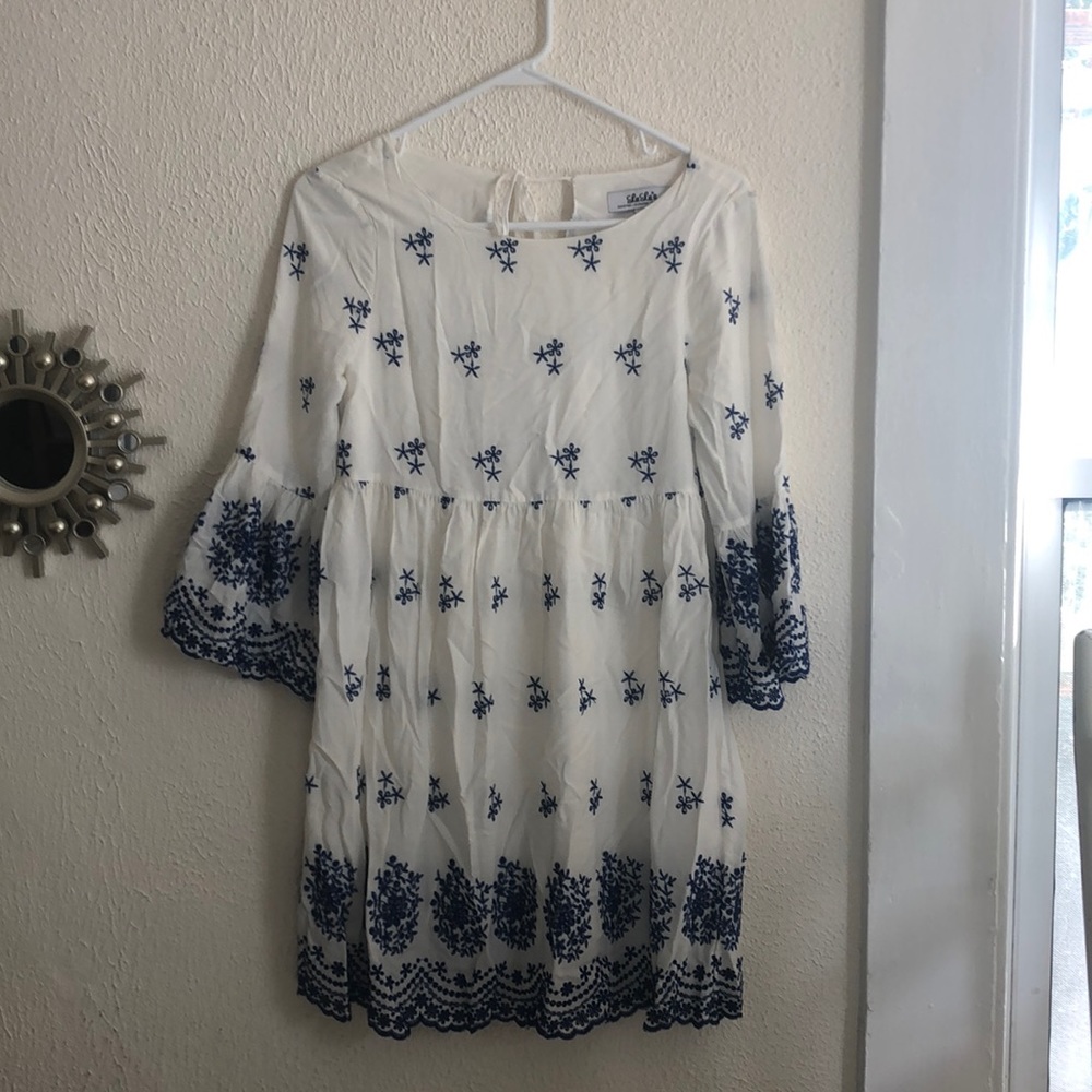 Lulus white embroidered dress